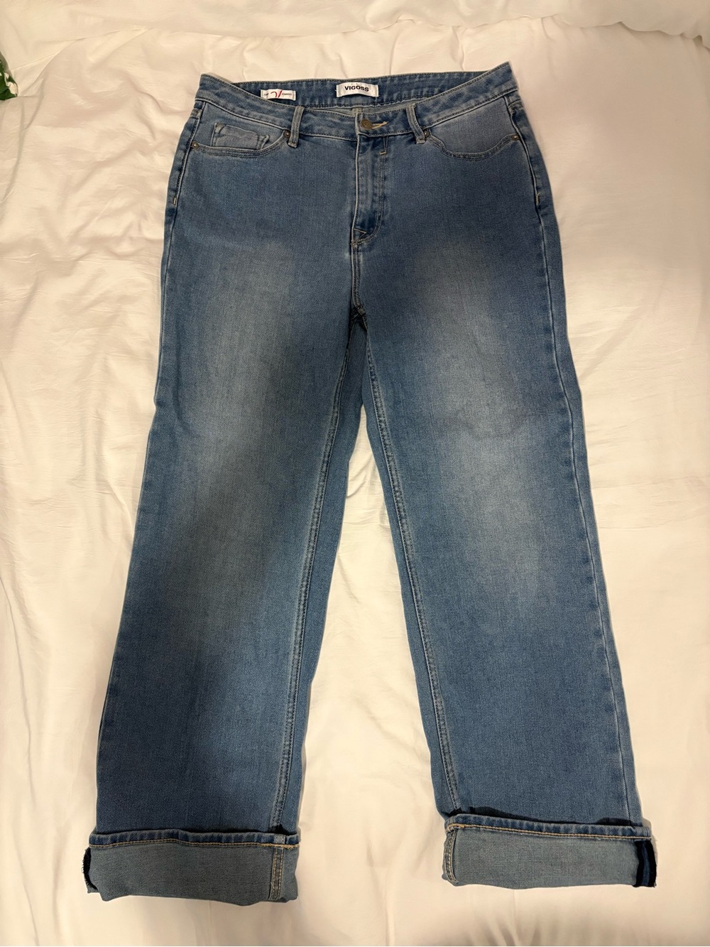 Vigoss Light Blue Straight Leg Women's Jeans